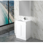 Mia 600 Matte White Free Standing Vanities Cabinet Only